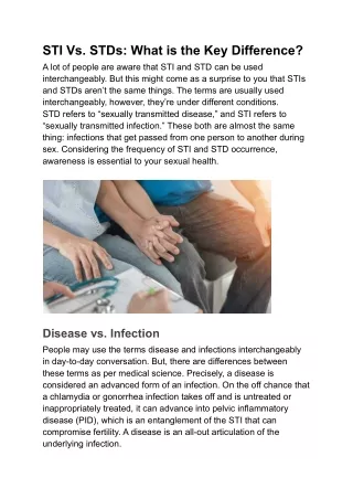 Difference Between STI and STD