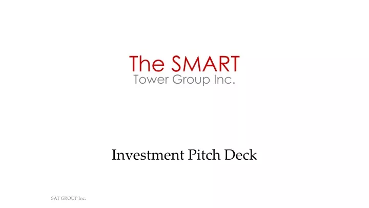 investment pitch deck