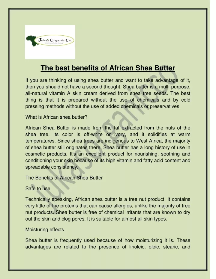 the best benefits of african shea butter