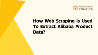 Alibaba Product Data Scraping