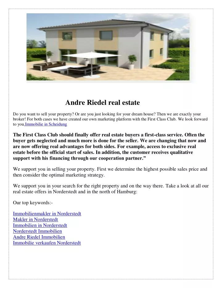 andre riedel real estate