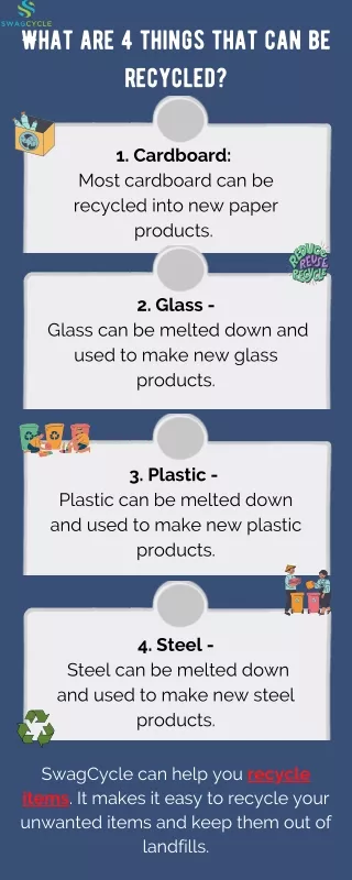 what are 4 things that can be recycled