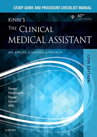 READ Study Guide and Procedure Checklist Manual for Kinn s The Clinical