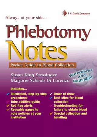 EBOOK Phlebotomy Notes Pocket Guide to Blood Collection Davis s Notes