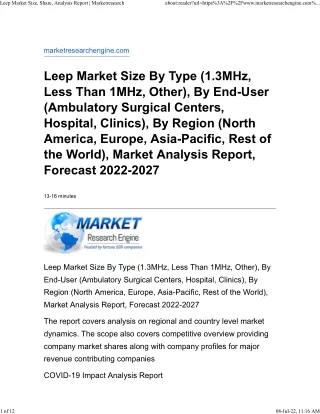 leep market size share analysis report