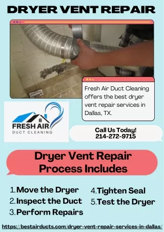 Dryer Vent Repair | Best Vent Repair Services | Fresh Air Duct Cleaning