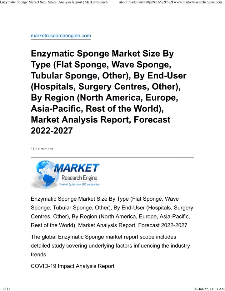 enzymatic sponge market size share analysis