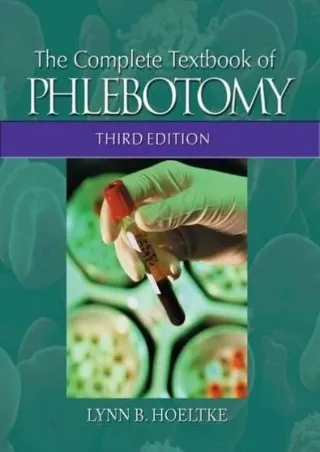 EPUB The Complete Textbook of Phlebotomy Medical Lab Technician Solutions to