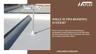 What is TPO Roofing System