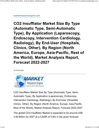 co2 insufflator market size share analysis report