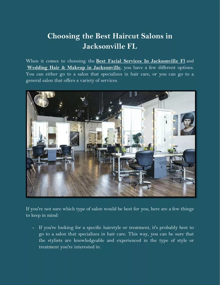 choosing the best haircut salons in jacksonville