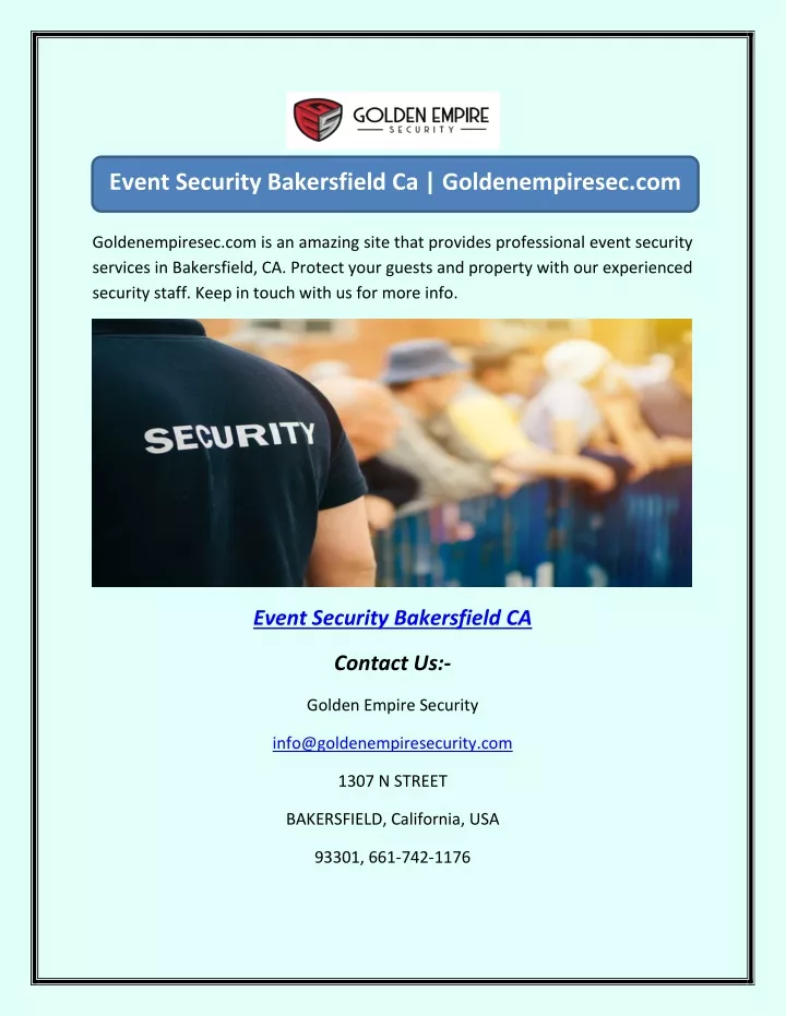 event security bakersfield ca goldenempiresec com