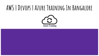 AWS  Devops  Azure Training in Bangalore