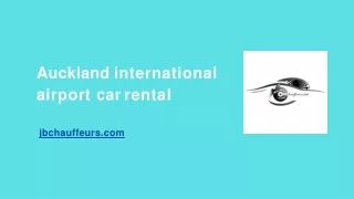 Auckland international airport car rental - JB Chauffeurs