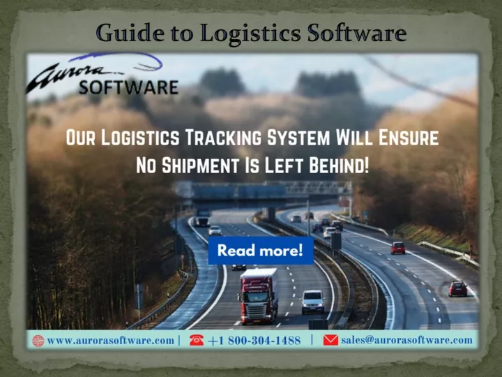 guide to logistics software