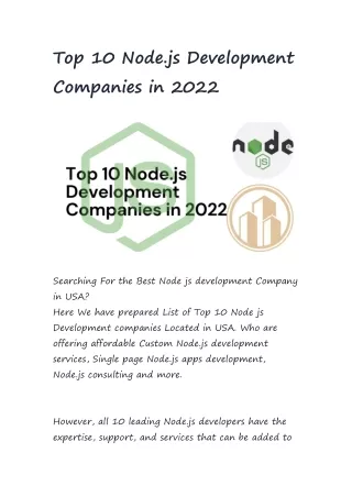 top 10 node js development companies in 2022