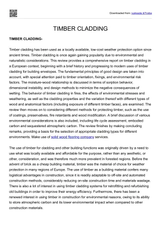 Timber Cladding