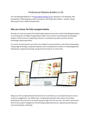 professional website builders in uk