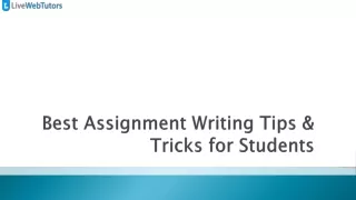 best assignment writing tips tricks for students