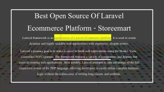 best open source of laravel ecommerce platform storeemart
