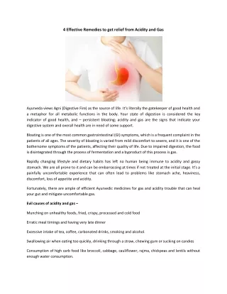 4 effective remedies to get relief from acidity