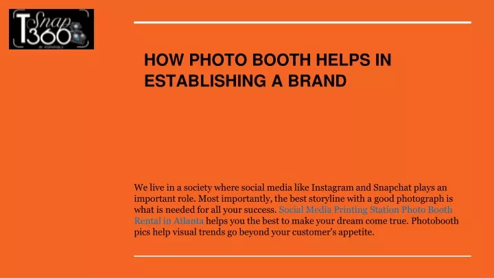 how photo booth helps in establishing a brand