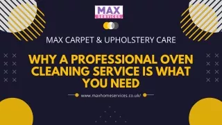 Why A Professional Oven Cleaning Service is What You Need