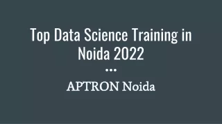 top data science training in noida 2022