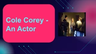 cole corey an actor