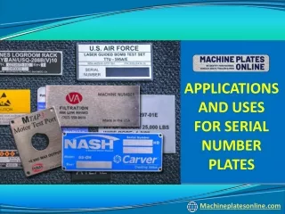 Applications and Uses for Serial Number Plates