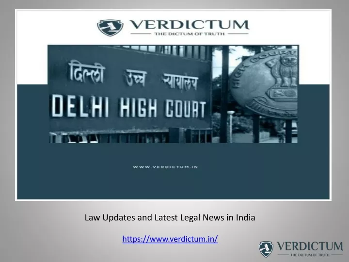 law updates and latest legal news in india https
