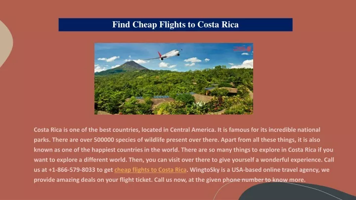find cheap flights to costa rica