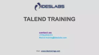 talend training