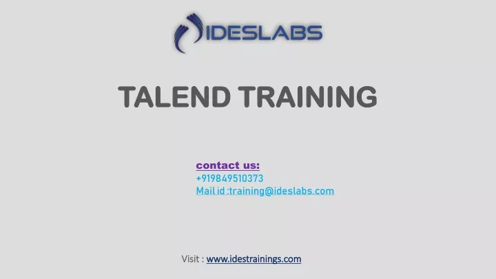 talend training