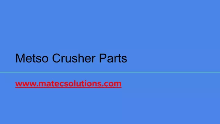 metso crusher parts