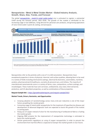 nanoparticles metal metal oxides market global