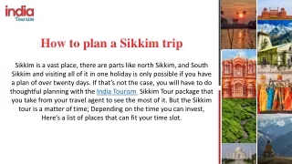 How to plan a Sikkim trip - PDF