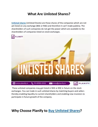 What Are Unlisted Shares