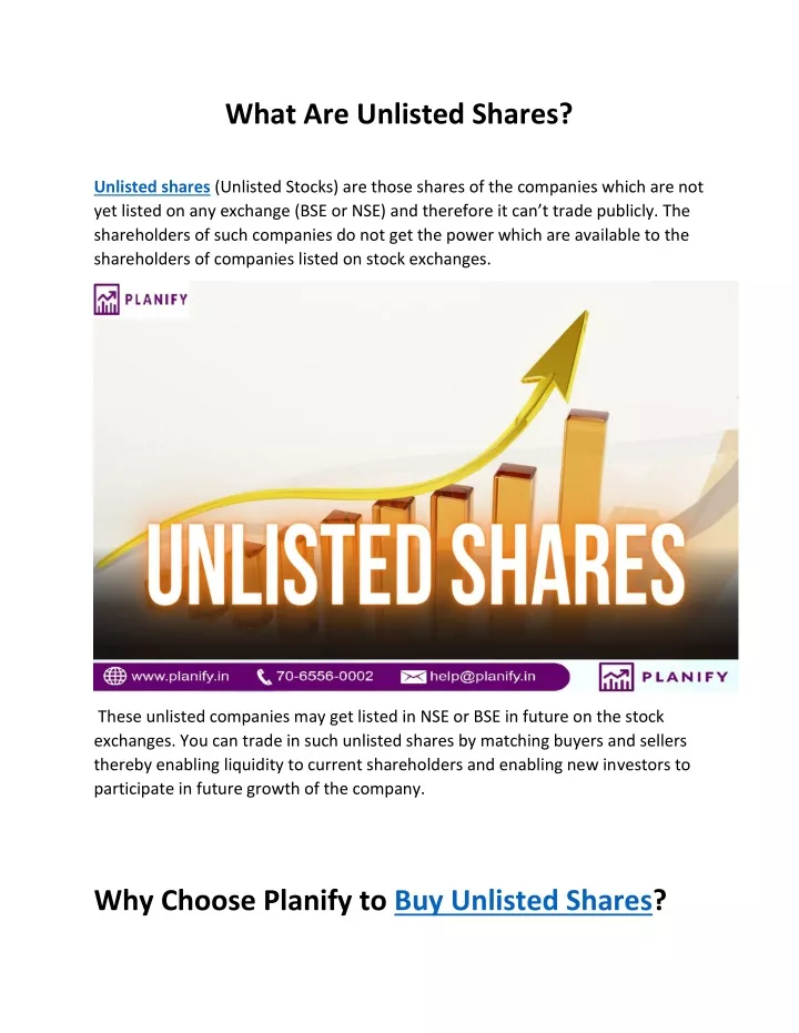 what are unlisted shares