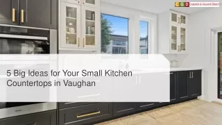 5 Big Ideas for Your Small Kitchen Countertops in Vaughan