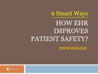 How EHR Improves Patient Safety sixth july vozo