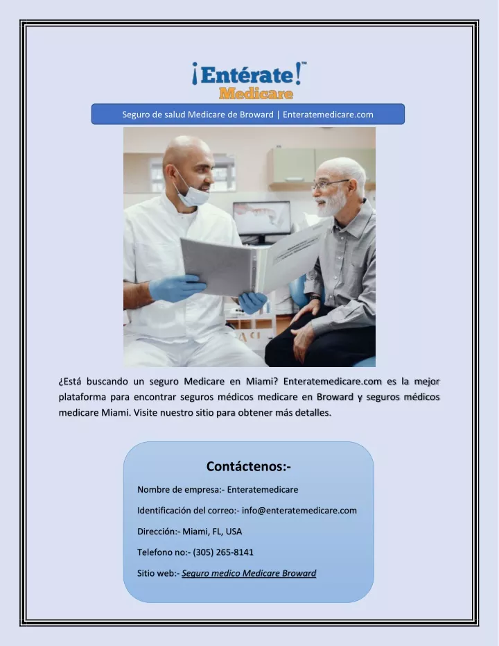 seguro de salud medicare de broward