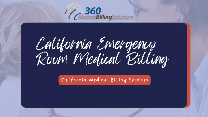 california emergency room medical billing