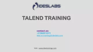 talend training talend training