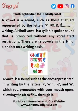 Learn Hindi Vowels With Shoonya