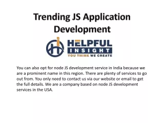trending js application development