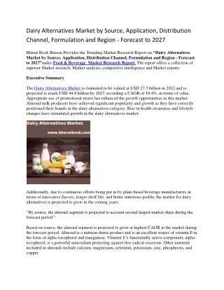 dairy alternatives market by source application