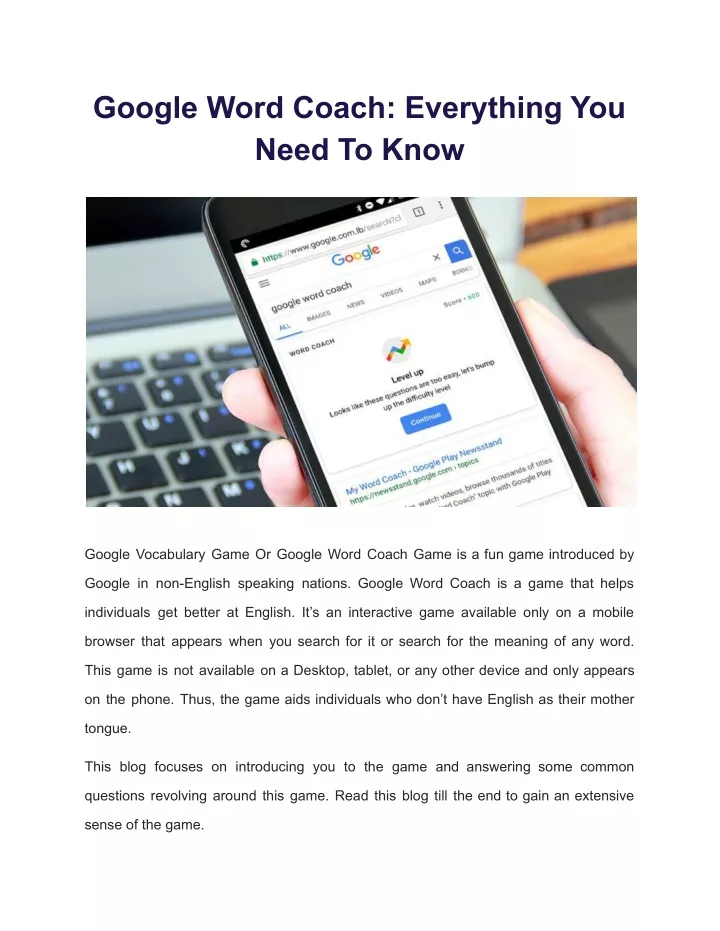 google word coach everything you need to know