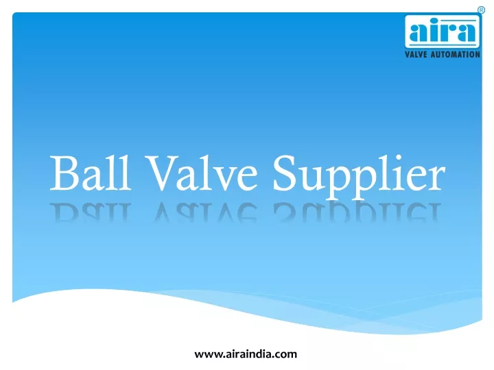 ball valve supplier