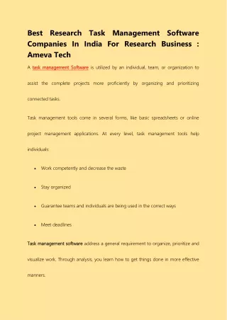 best research task management software companies
